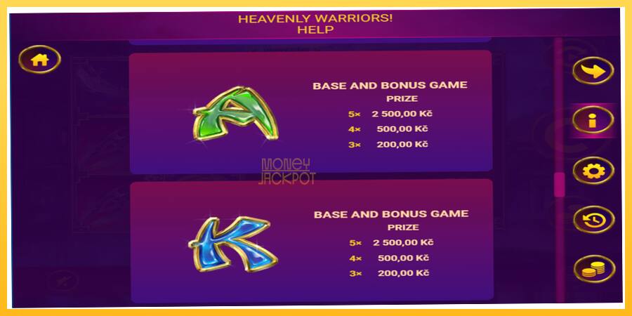 Игровой аппарат Heavenly Warriors - игра на реальные деньги, картинка 4