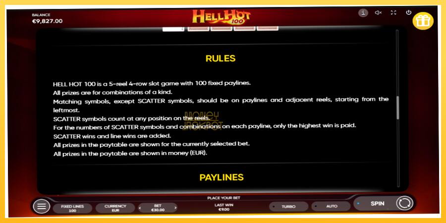 Игровой аппарат Hell Hot 100 - игра на реальные деньги, картинка 4