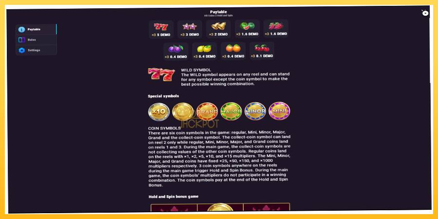 Игровой аппарат Hit Coins 2 Hold and Spin - игра на реальные деньги, картинка 5