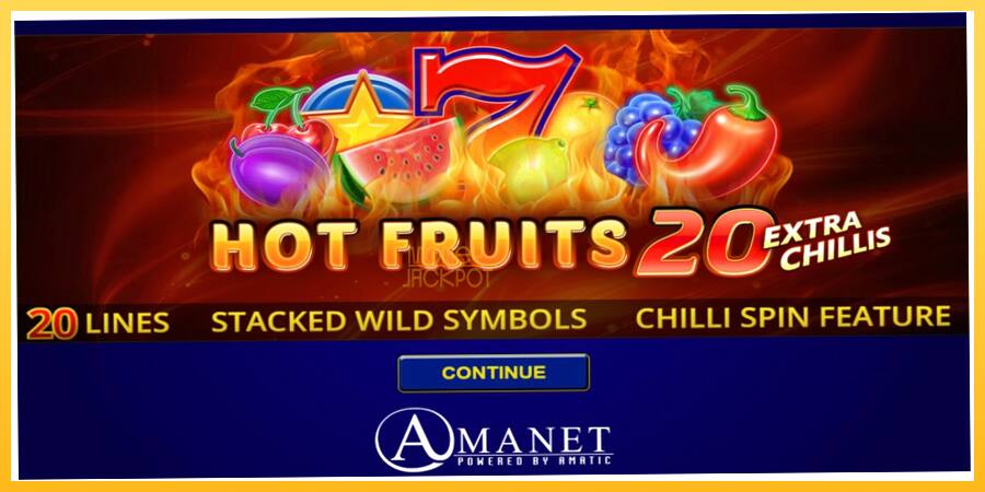 Игровой аппарат Hot Fruits 20 Extra Chillis - игра на реальные деньги, картинка 1