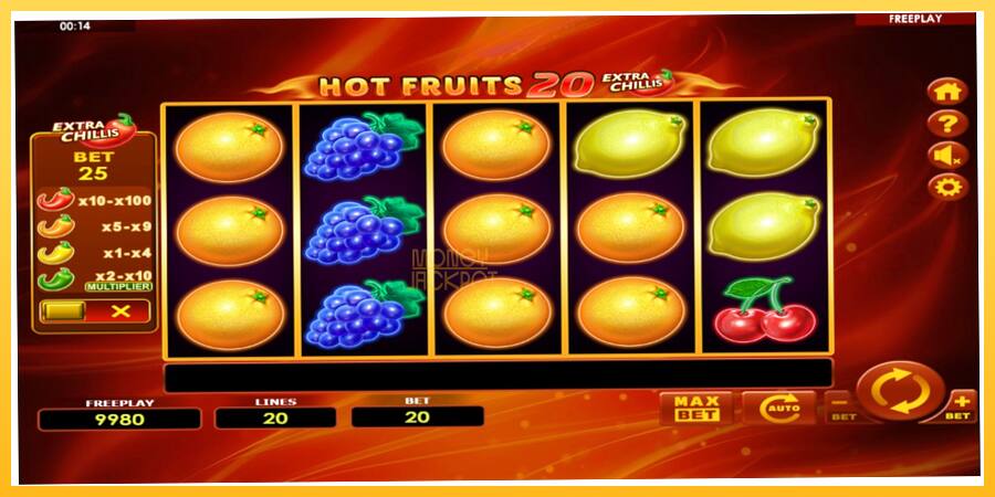 Игровой аппарат Hot Fruits 20 Extra Chillis - игра на реальные деньги, картинка 2