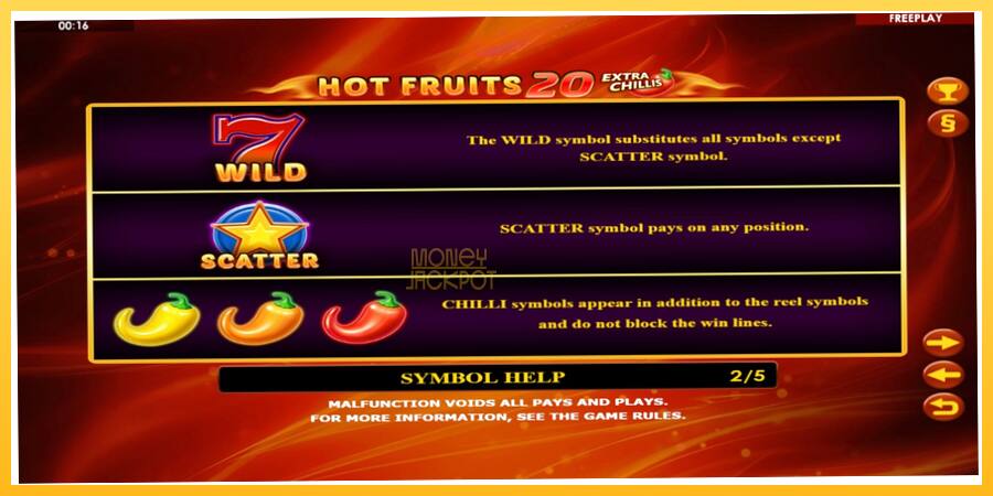 Игровой аппарат Hot Fruits 20 Extra Chillis - игра на реальные деньги, картинка 5