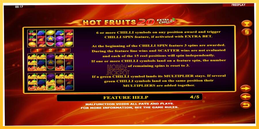 Игровой аппарат Hot Fruits 20 Extra Chillis - игра на реальные деньги, картинка 6