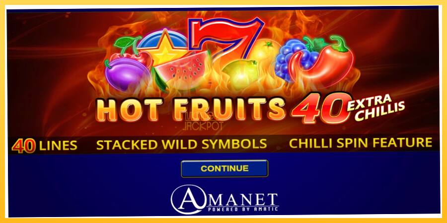 Игровой аппарат Hot Fruits 40 Extra Chillis - игра на реальные деньги, картинка 1