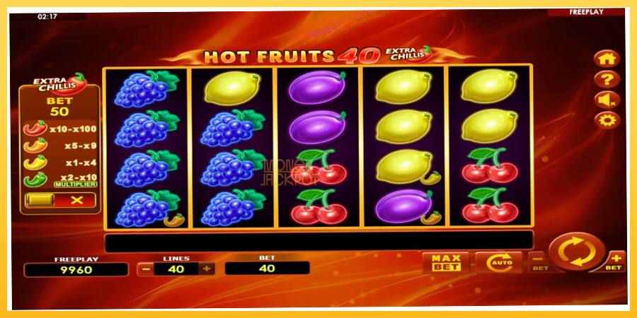 Игровой аппарат Hot Fruits 40 Extra Chillis - игра на реальные деньги, картинка 2