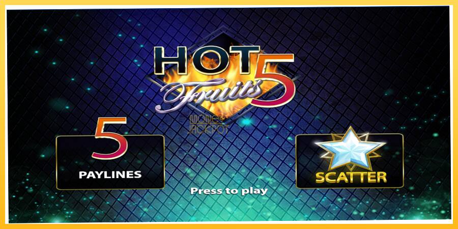 Игровой аппарат Hot Fruits 5 - игра на реальные деньги, картинка 1