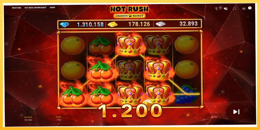 Игровой аппарат Hot Rush Crown Burst - игра на реальные деньги, картинка 3