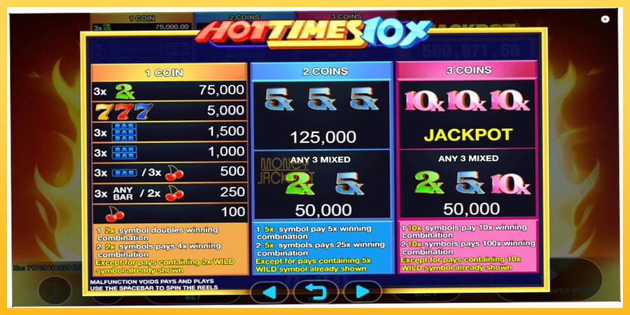 Игровой аппарат Hot Times 10x - игра на реальные деньги, картинка 5