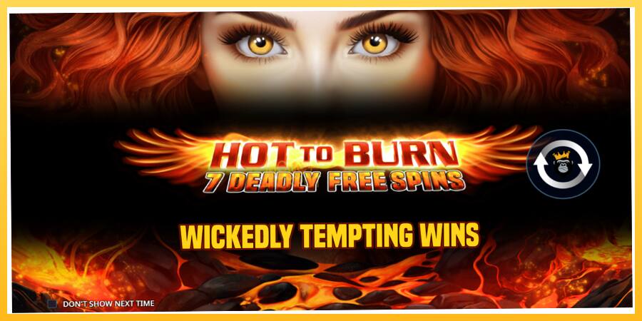 Игровой аппарат Hot to Burn - 7 Deadly Free Spins - игра на реальные деньги, картинка 1