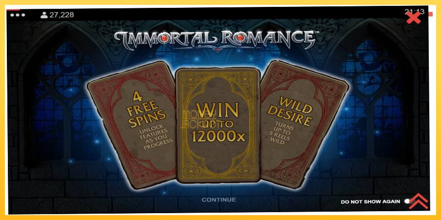 Игровой аппарат Immortal Romance - игра на реальные деньги, картинка 1