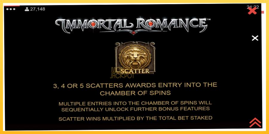 Игровой аппарат Immortal Romance - игра на реальные деньги, картинка 5