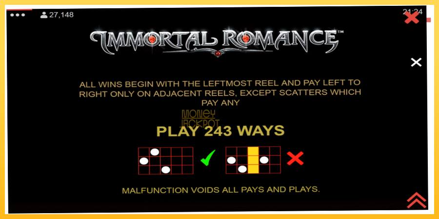 Игровой аппарат Immortal Romance - игра на реальные деньги, картинка 7