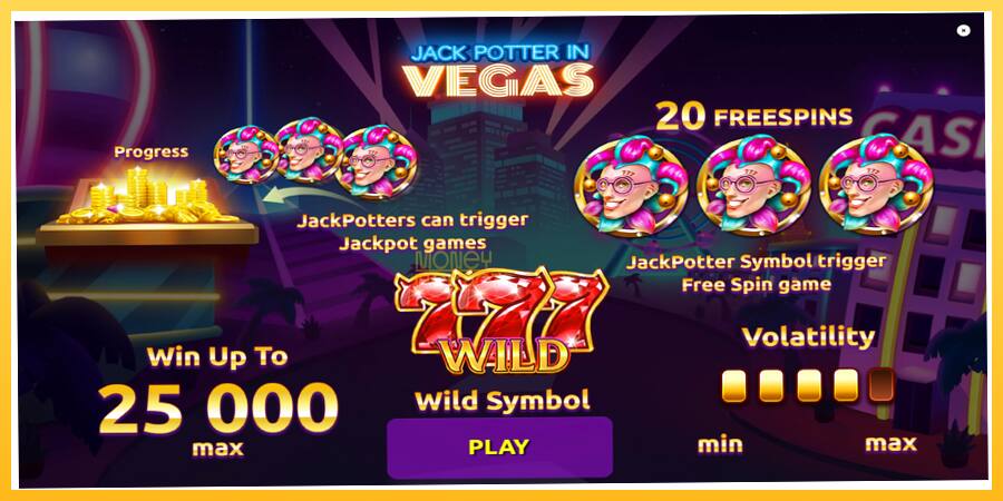 Игровой аппарат Jack Potter in Vegas - игра на реальные деньги, картинка 1