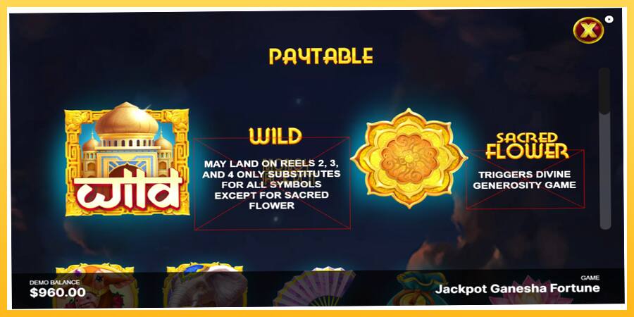 Игровой аппарат Jackpot Ganesha Fortune - игра на реальные деньги, картинка 5