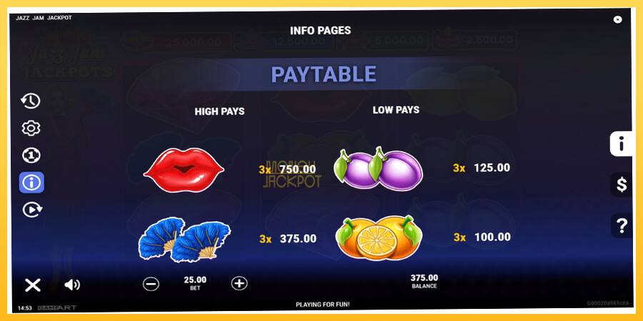 Игровой аппарат Jazz Jam Jackpots - игра на реальные деньги, картинка 6