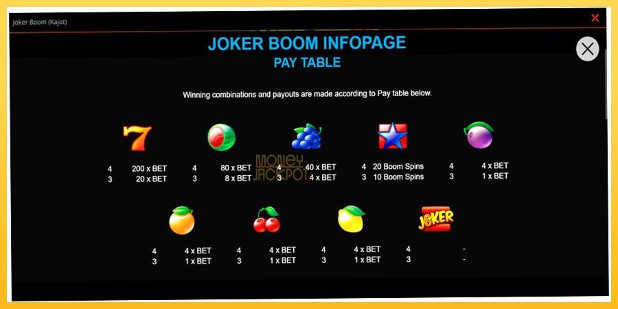 Игровой аппарат Joker Boom - игра на реальные деньги, картинка 2