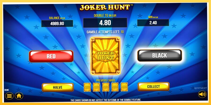 Игровой аппарат Joker Hunt - игра на реальные деньги, картинка 4