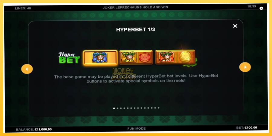 Игровой аппарат Joker Leprechauns Hold and Win - игра на реальные деньги, картинка 5