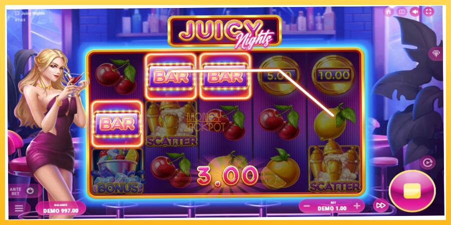 Игровой аппарат Juicy Nights - игра на реальные деньги, картинка 3