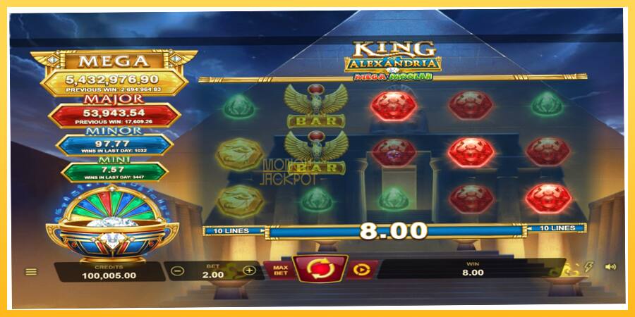 Игровой аппарат King of Alexandria Mega Moolah - игра на реальные деньги, картинка 1