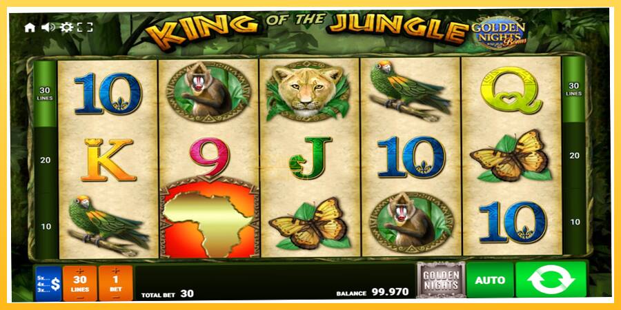 Игровой аппарат King of the Jungle Golden Nights - игра на реальные деньги, картинка 1