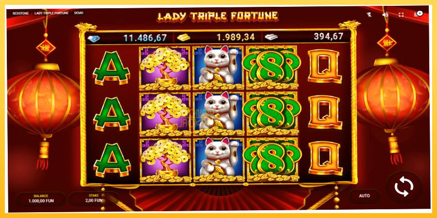 Игровой аппарат Lady Triple Fortune - игра на реальные деньги, картинка 2