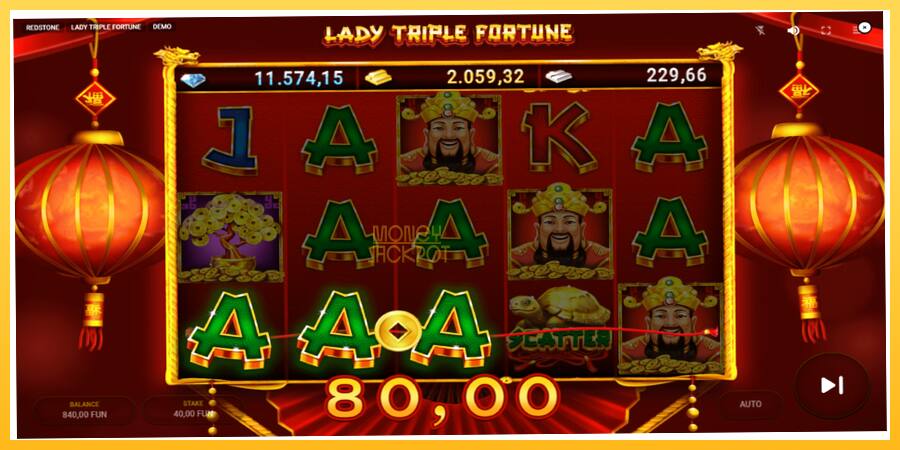 Игровой аппарат Lady Triple Fortune - игра на реальные деньги, картинка 3