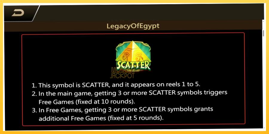 Игровой аппарат Legacy of Egypt - игра на реальные деньги, картинка 4