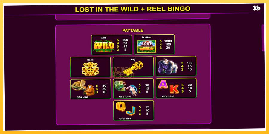 Игровой аппарат Lost in the Wild with Reel Bingo - игра на реальные деньги, картинка 6