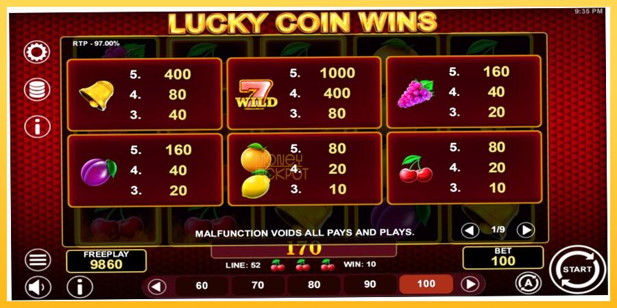 Игровой аппарат Lucky Coin Wins - игра на реальные деньги, картинка 4