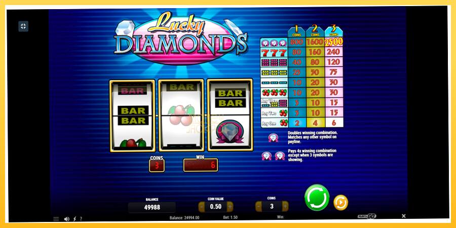 Игровой аппарат Lucky Diamonds - игра на реальные деньги, картинка 3