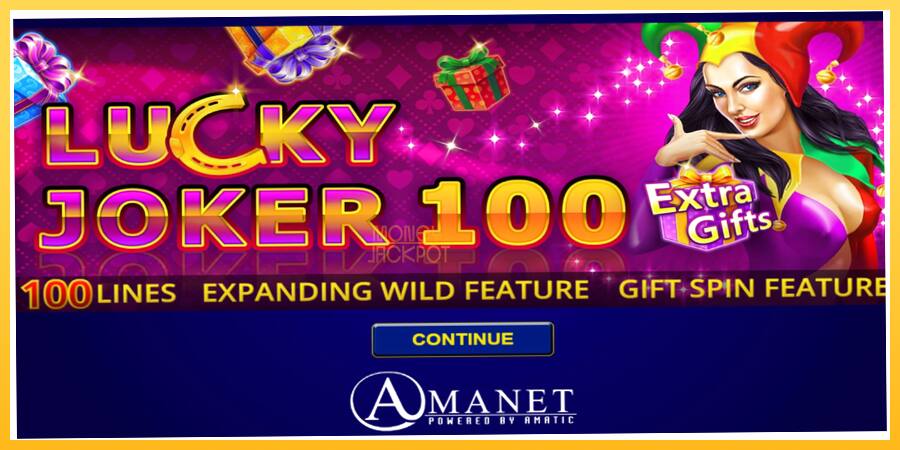 Игровой аппарат Lucky Joker 100 Extra Gifts - игра на реальные деньги, картинка 1