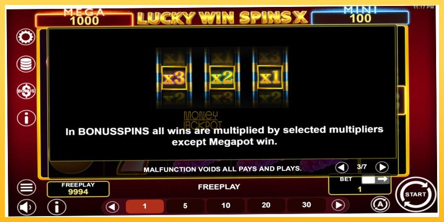 Игровой аппарат Lucky Win Spins X - игра на реальные деньги, картинка 6