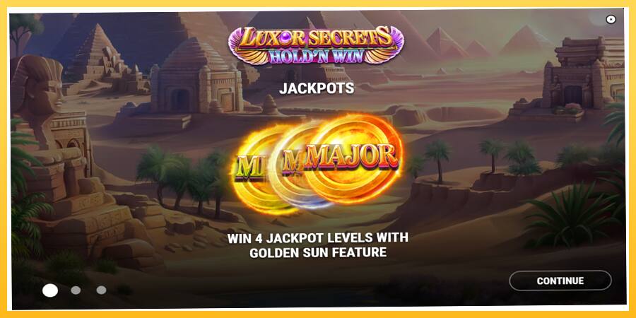 Игровой аппарат Luxor Secrets Holdn Win - игра на реальные деньги, картинка 1