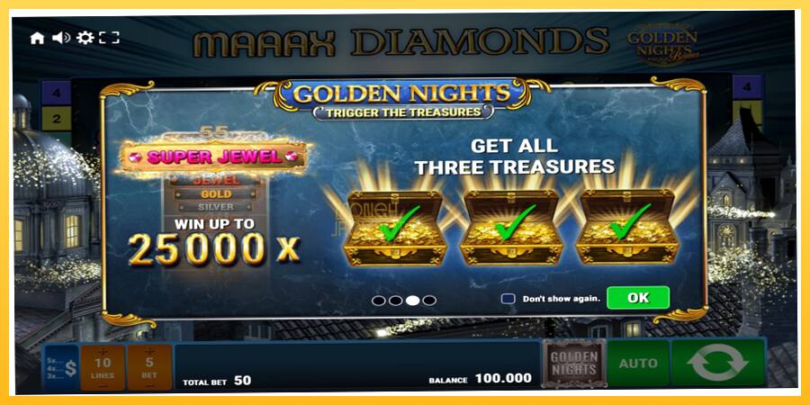 Игровой аппарат Maaax Diamonds Golden Nights - игра на реальные деньги, картинка 1