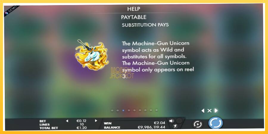 Игровой аппарат Machine Gun Unicorn - игра на реальные деньги, картинка 3