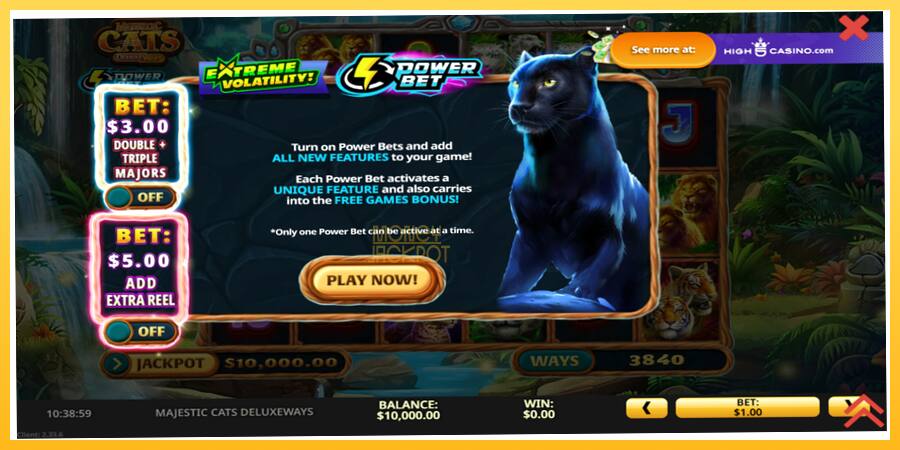 Игровой аппарат Majestic Cats DeluxeWays - игра на реальные деньги, картинка 2