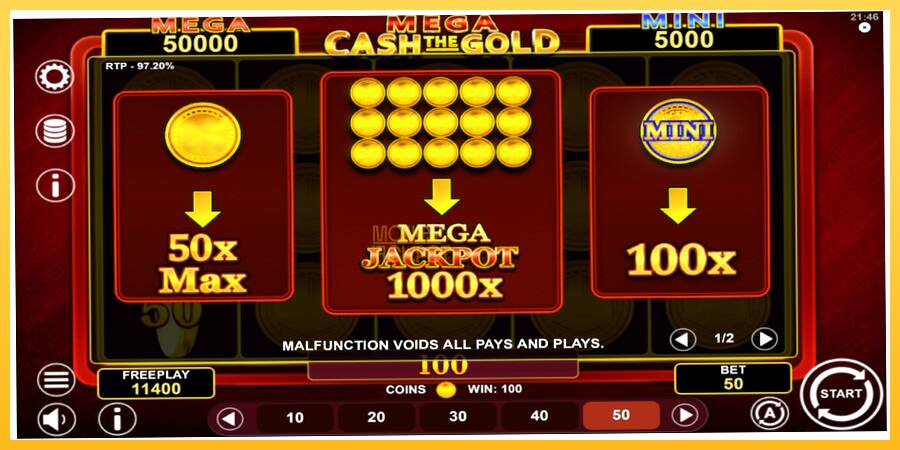 Игровой аппарат Mega Cash The Gold - игра на реальные деньги, картинка 6