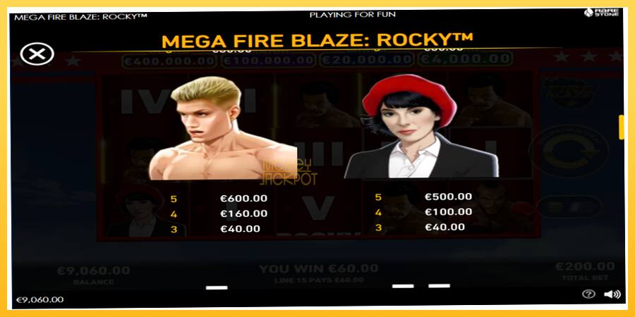 Игровой аппарат Mega Fire Blaze: Rocky - игра на реальные деньги, картинка 5