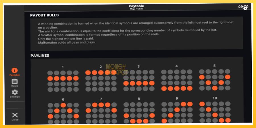 Игровой аппарат Mega Fruit 20 - игра на реальные деньги, картинка 6