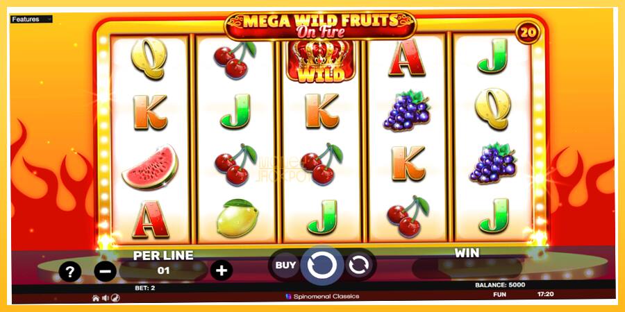 Игровой аппарат Mega Wild Fruits - On Fire - игра на реальные деньги, картинка 2