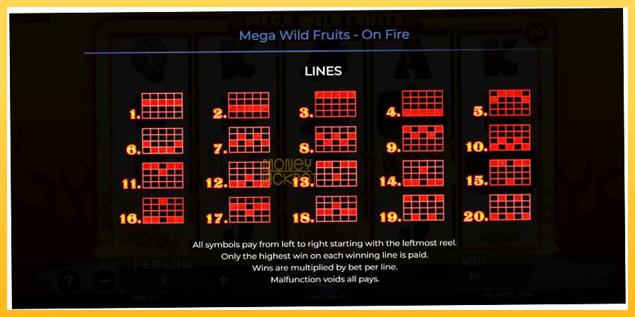 Игровой аппарат Mega Wild Fruits - On Fire - игра на реальные деньги, картинка 7