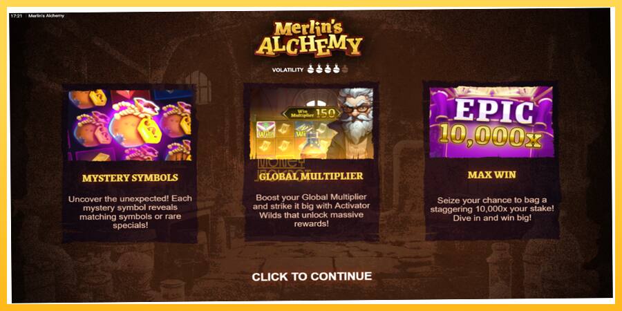 Игровой аппарат Merlins Alchemy - игра на реальные деньги, картинка 1