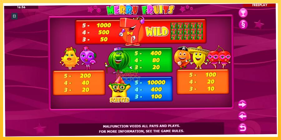 Игровой аппарат Merry Fruits - игра на реальные деньги, картинка 8