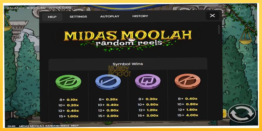 Игровой аппарат Midas Moolah Random Reels - игра на реальные деньги, картинка 6