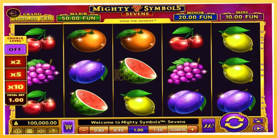 Игровой аппарат Mighty Symbols: Sevens - игра на реальные деньги, картинка 3