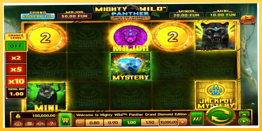 Игровой аппарат Mighty Wild: Panther Grand Diamond Edition Halloween Jackpots - игра на реальные деньги, картинка 1