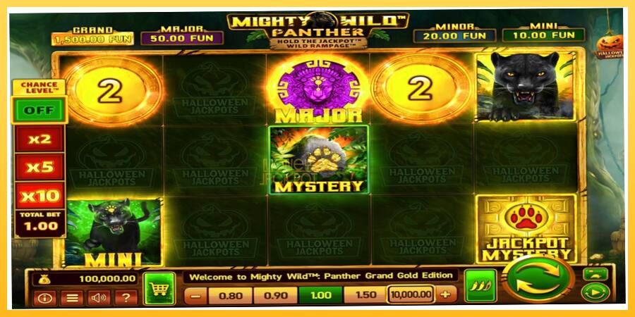 Игровой аппарат Mighty Wild: Panther Grand Gold Edition Halloween Jackpots - игра на реальные деньги, картинка 1