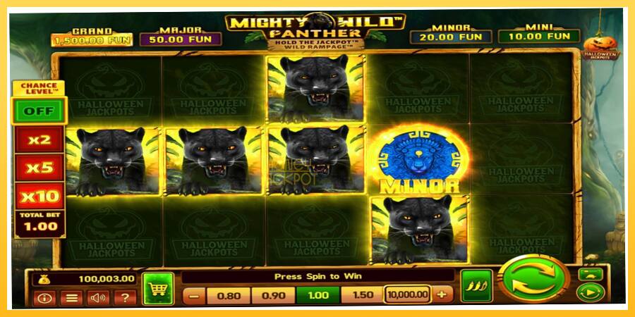 Игровой аппарат Mighty Wild: Panther Grand Gold Edition Halloween Jackpots - игра на реальные деньги, картинка 2