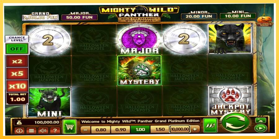 Игровой аппарат Mighty Wild: Panther Grand Platinum Edition Halloween Jackpots - игра на реальные деньги, картинка 1